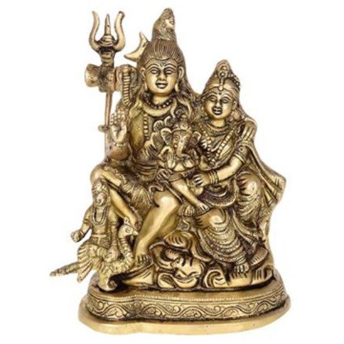 Shiva Parvati Ganesha God Statue